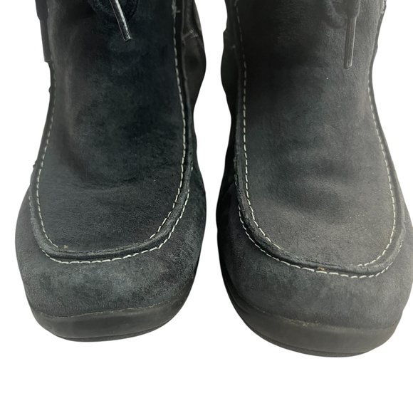 Earth Origins by Earth “Danielle” Black Suede Leather & Faux Fur Mid-Calf Boots - Picture 5 of 12